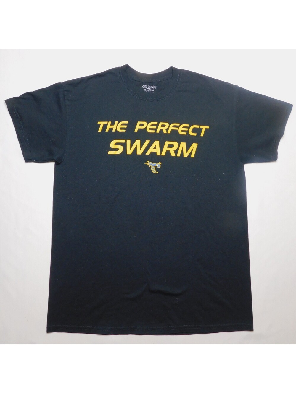 Gildan DryBlend The Perfect Swarm T Shirt Mens Size XL Black Yellow Jacket Tee